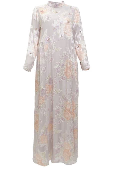Darmita Dress - Grey/Purple Floral