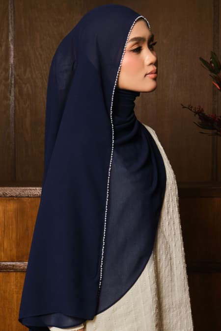 Runeeta Beaded Chiffon Headscarf - Eclipse