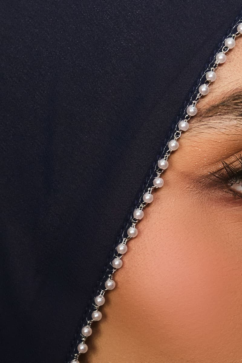 Runeeta Beaded Chiffon Headscarf - Eclipse - Image 3