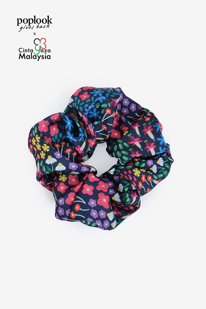 Raya'26 Kaseh Scrunchie - Midnight - Image 1