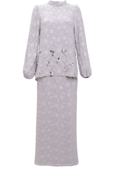 Surendra Blouse & Skirt - Lavender Ice