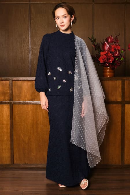 Surendra Blouse & Skirt - Eclipse