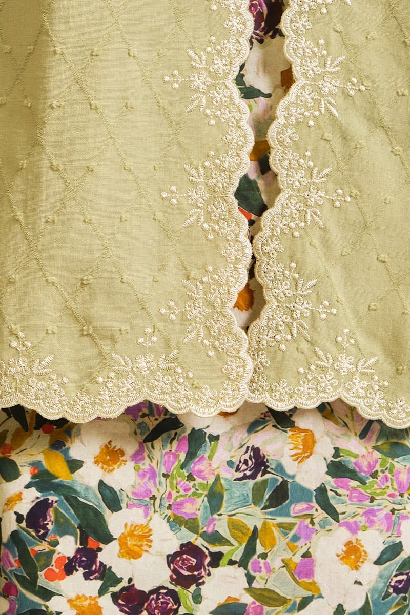 COTTON Bidasari Blouse & Skirt - Matcha/Multi Print - Image 6