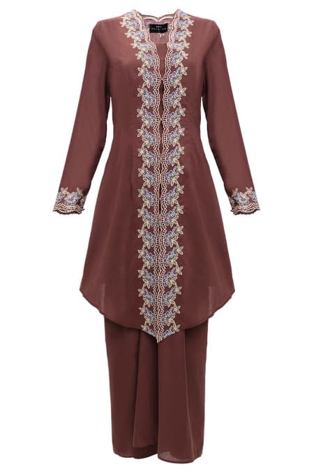 COTTON Surinala Blouse & Skirt - Cappuccino