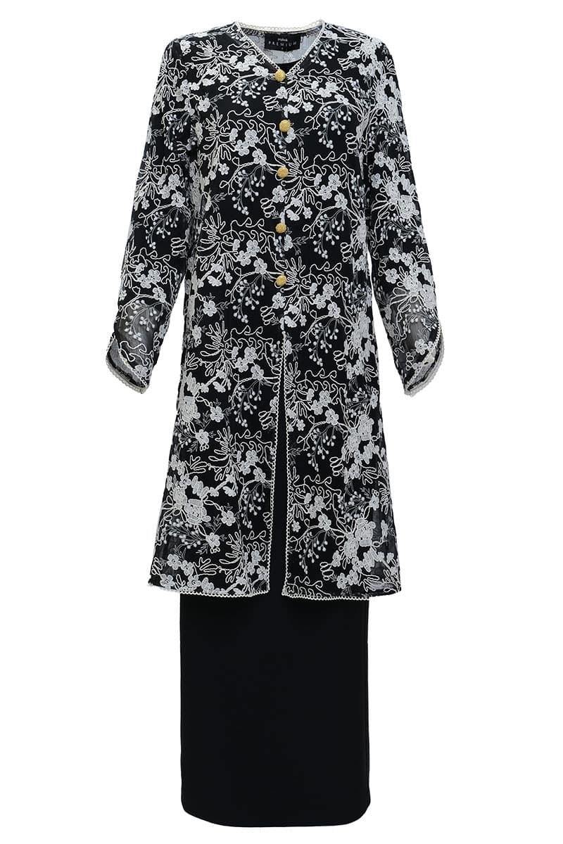 Mayangsari Blouse & Skirt - Black/Black - Image 2