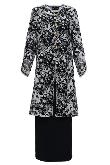 Mayangsari Blouse & Skirt - Black/Black