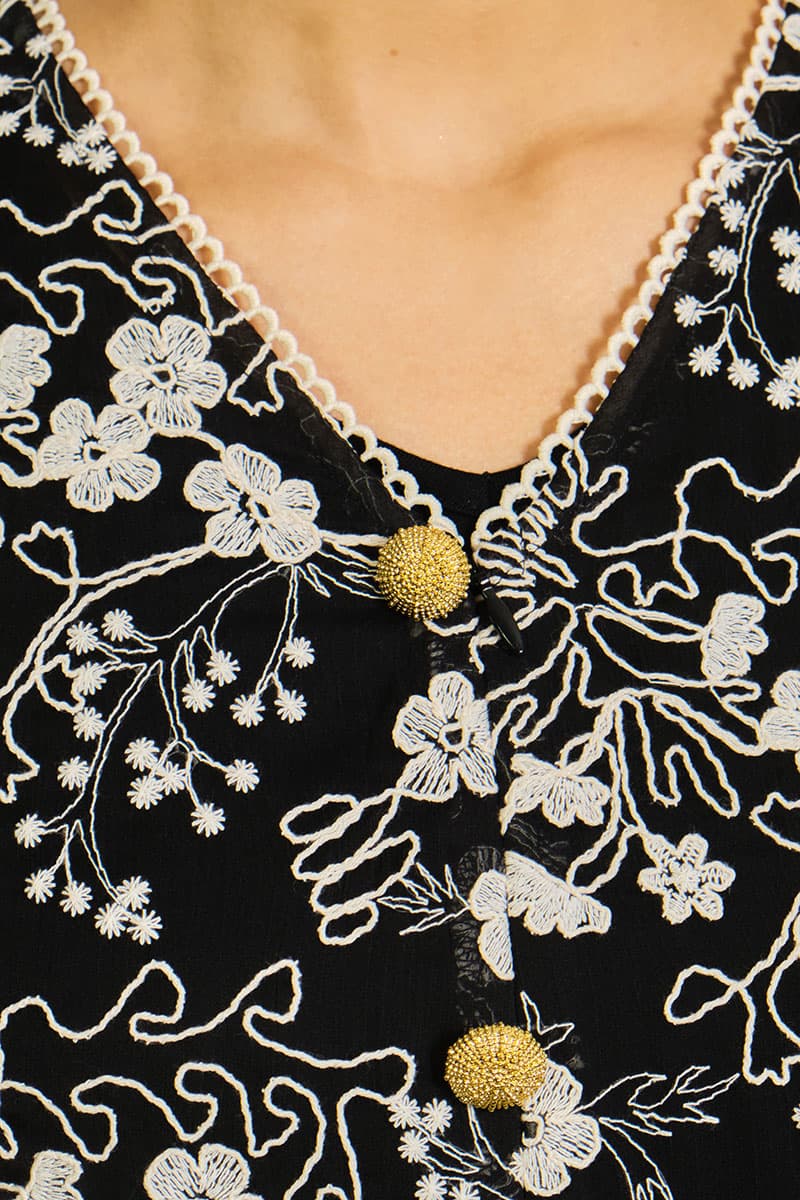 Mayangsari Blouse & Skirt - Black/Black - Image 5