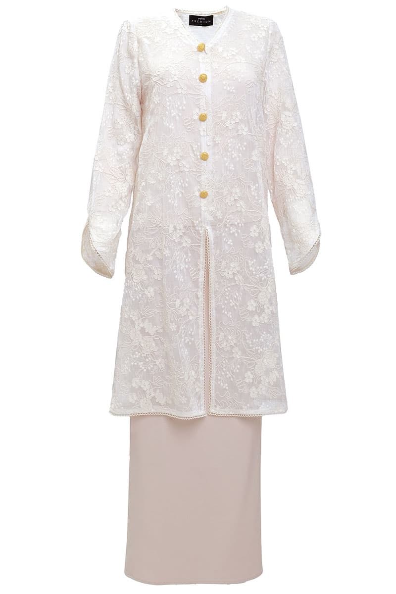 Mayangsari Blouse & Skirt - Cream/Oatmilk - Image 2