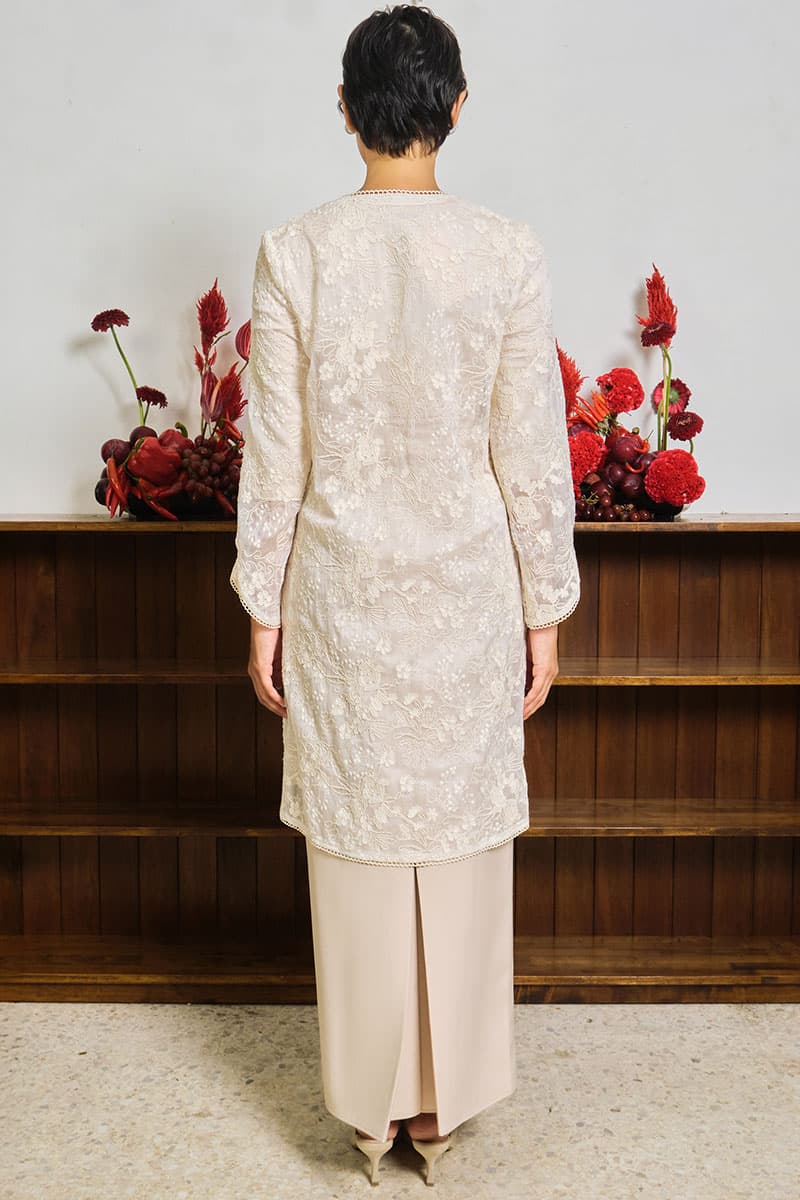 Mayangsari Blouse & Skirt - Cream/Oatmilk - Image 4