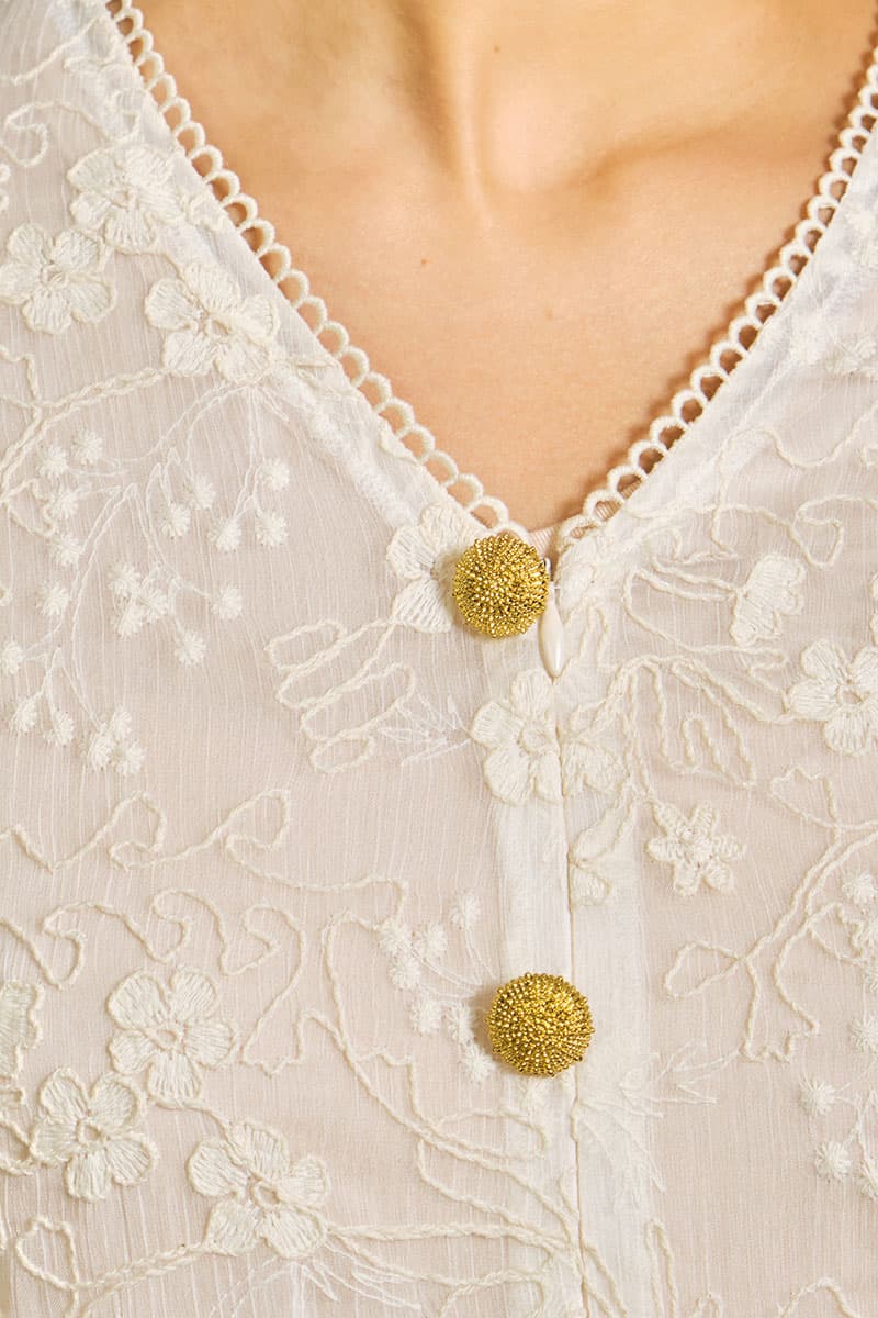 Mayangsari Blouse & Skirt - Cream/Oatmilk - Image 5