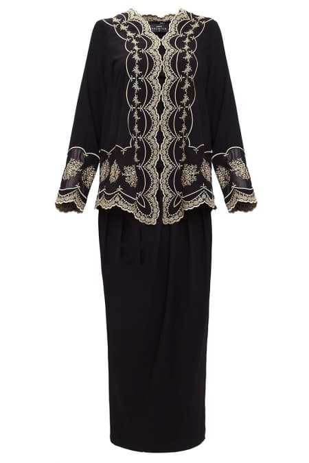 Santubong Blouse & Skirt - Black