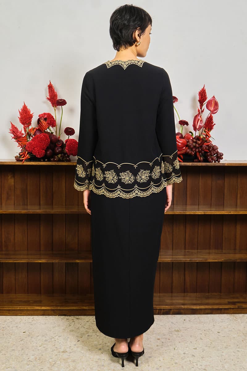 Santubong Blouse & Skirt - Black - Image 4