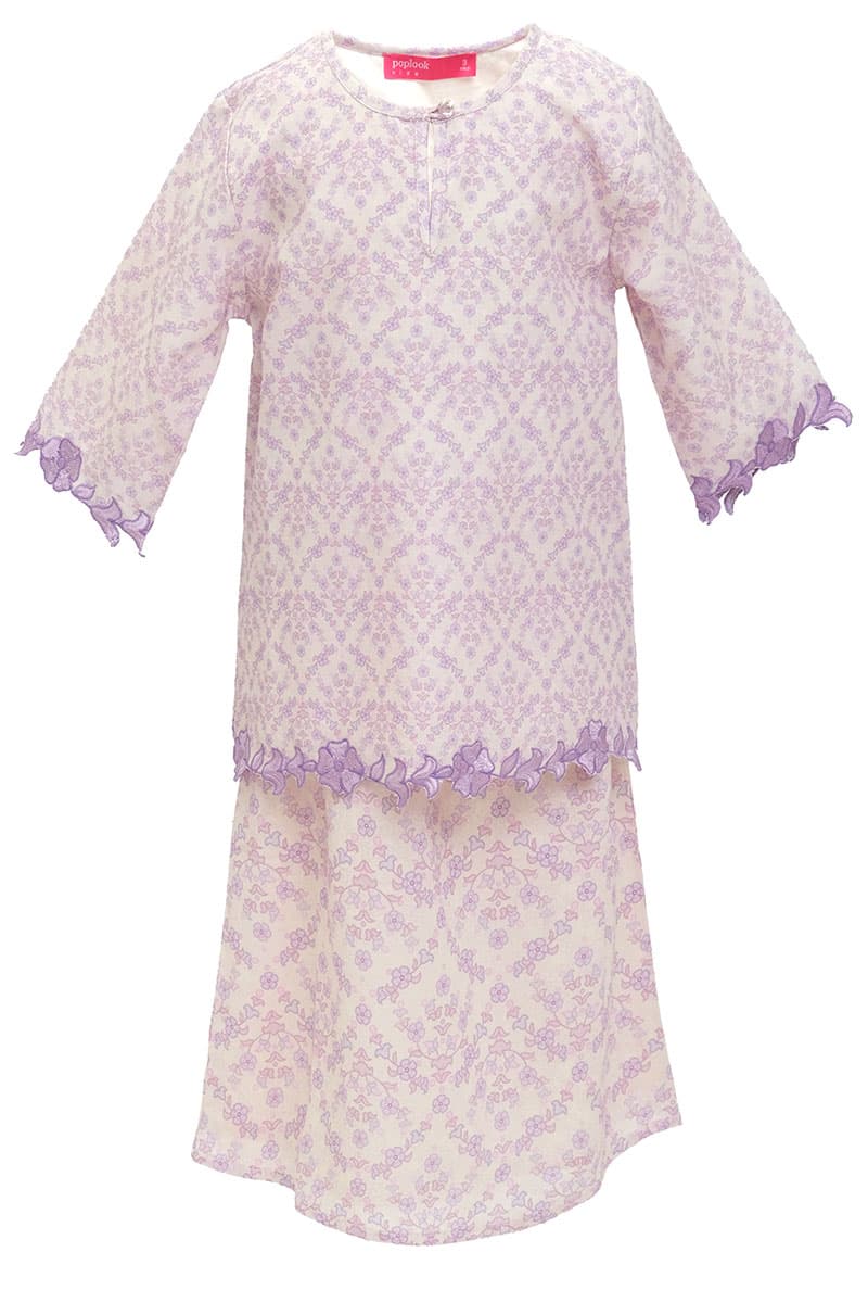 KIDS Ayuna Set - Cream/Purple - Image 2