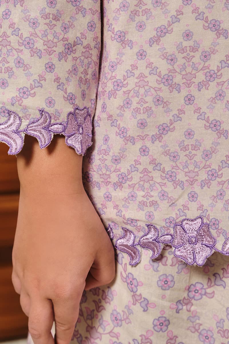 KIDS Ayuna Set - Cream/Purple - Image 5