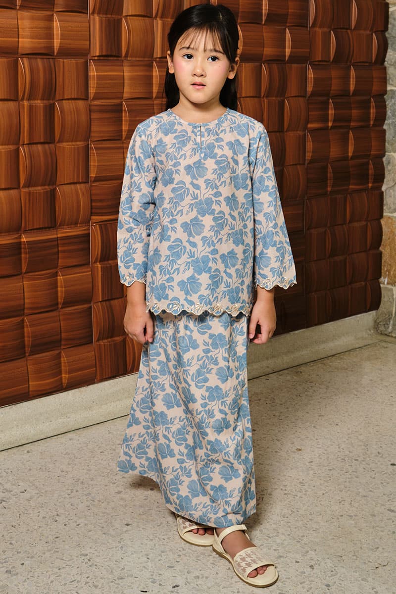 KIDS Dewani Set - Beige/Blue - Image 1