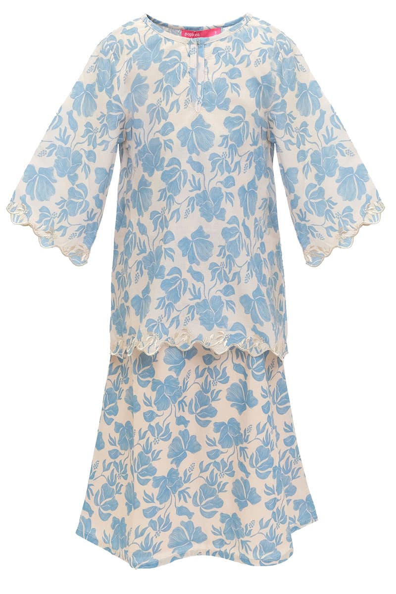 KIDS Dewani Set - Beige/Blue - Image 2