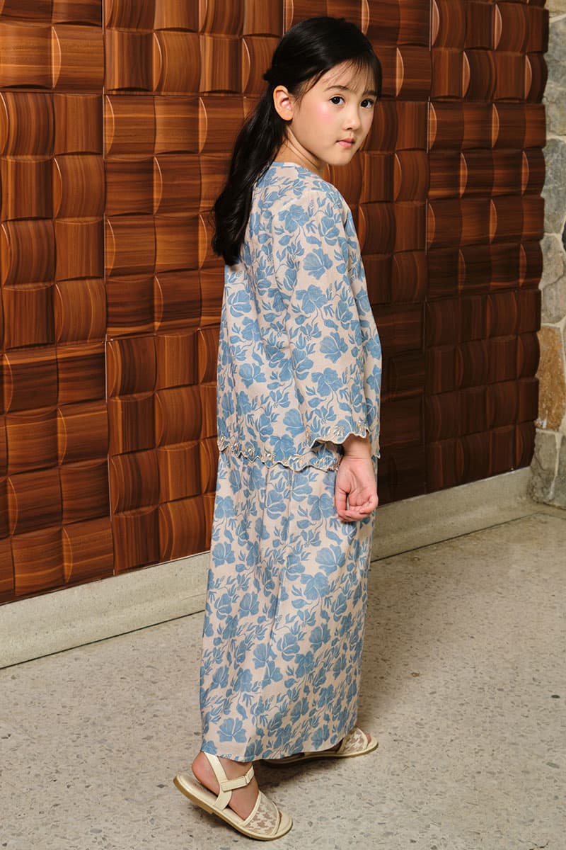 KIDS Dewani Set - Beige/Blue - Image 3