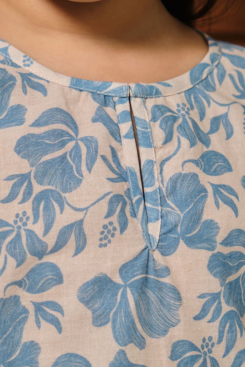 KIDS Dewani Set - Beige/Blue - Image 6