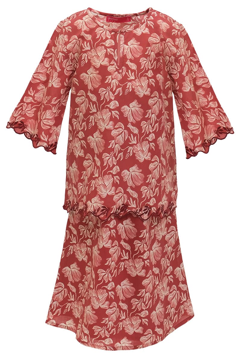 KIDS Dewani Set - Red/Beige - Image 2