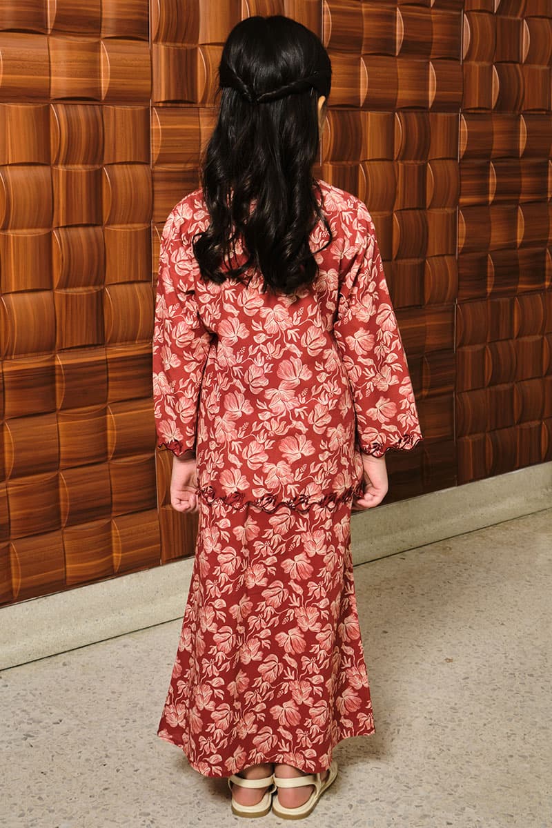 KIDS Dewani Set - Red/Beige - Image 4