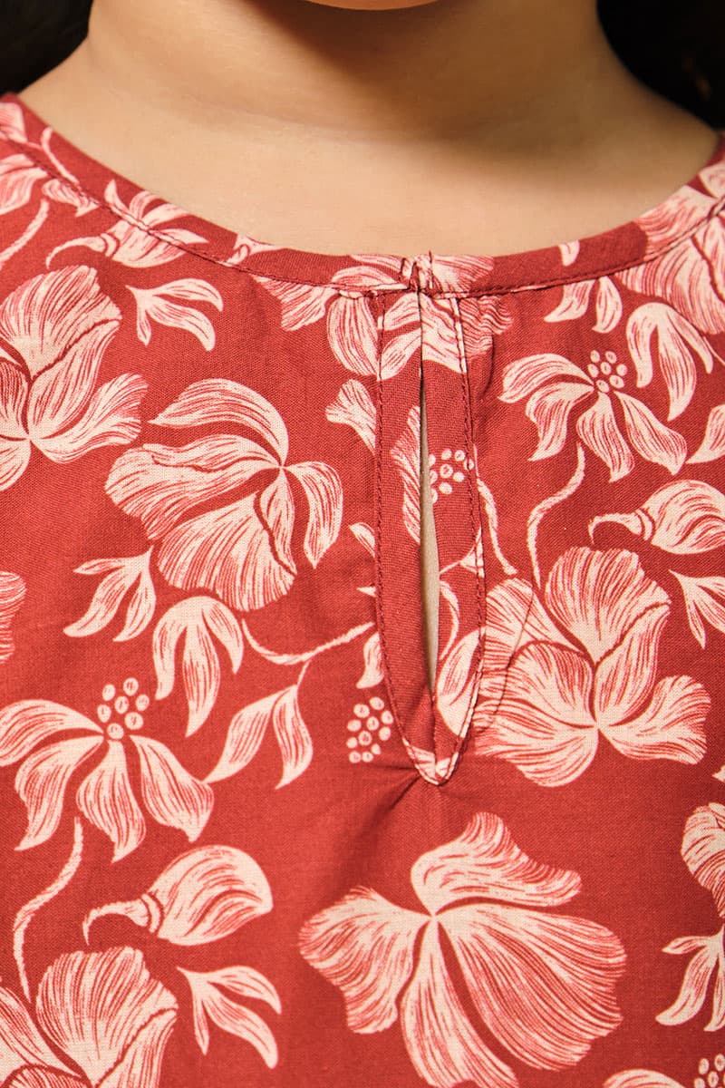 KIDS Dewani Set - Red/Beige - Image 6