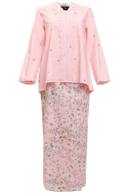 COTTON Dhiyara Blouse & Skirt - Pink Quartz