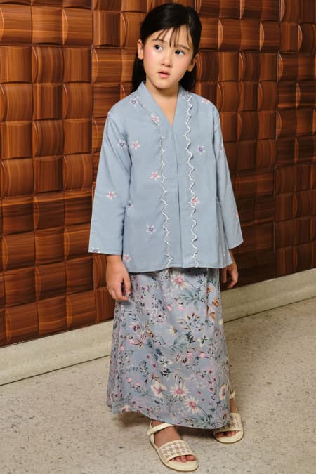 KIDS Dhiyara Set - Blue Bell