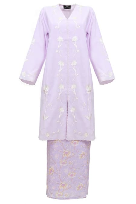 COTTON Larasti Blouse & Skirt - Lilac