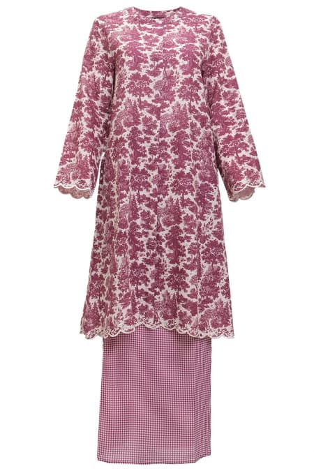 COTTON Murniwati Blouse & Skirt - Dark Berry