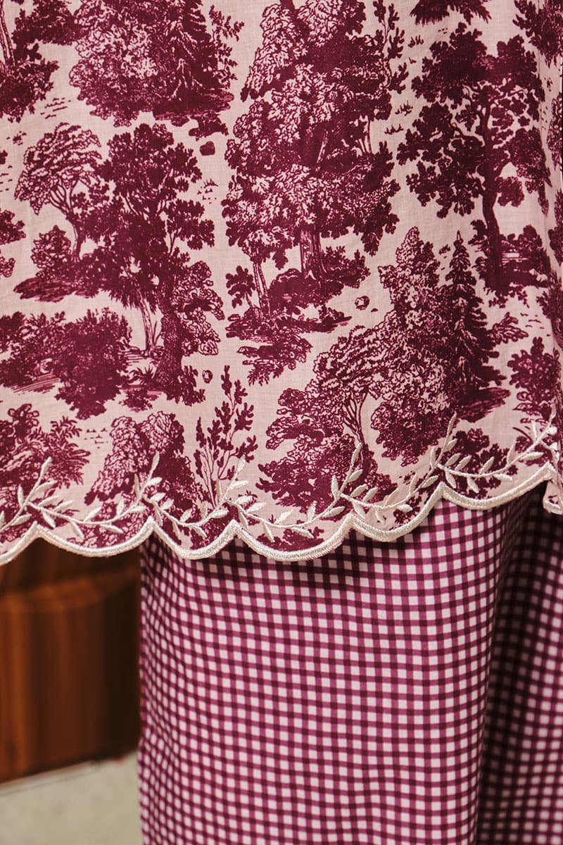 COTTON Murniwati Blouse & Skirt - Dark Berry - Image 7