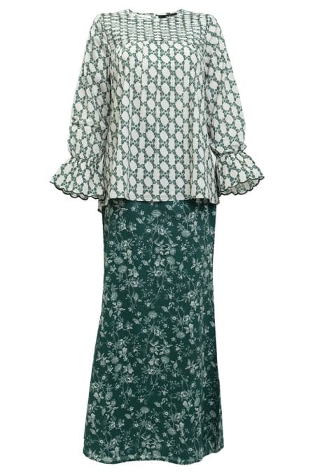 COTTON Sulastri Blouse & Skirt - Deep Forest