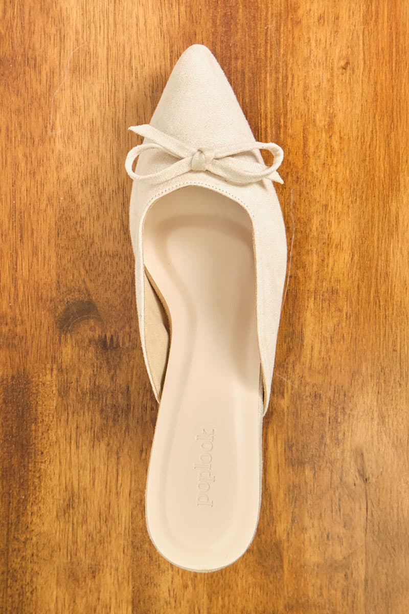Caley Suede Mule Heels - Pale Oak - Image 7