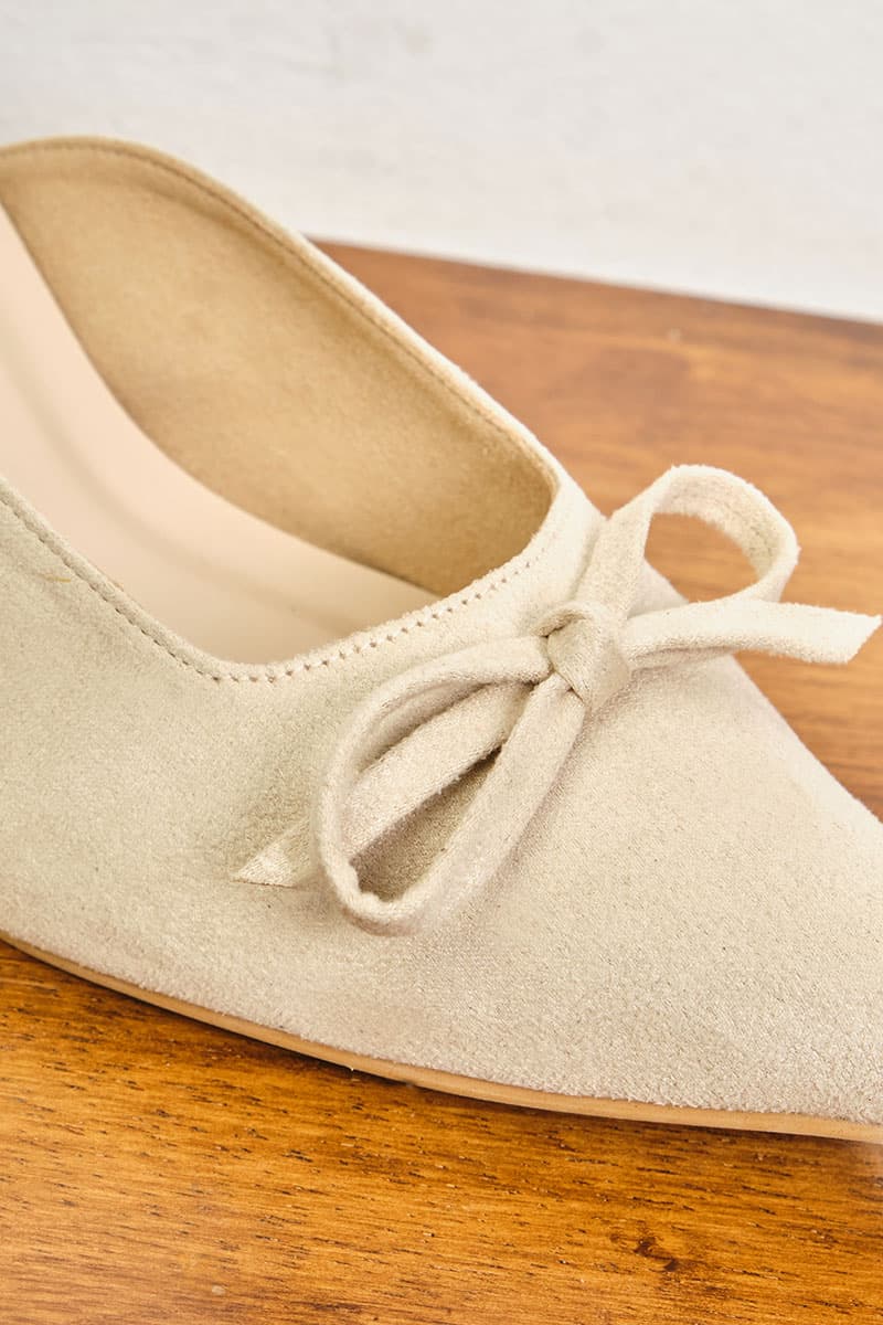 Caley Suede Mule Heels - Pale Oak - Image 8