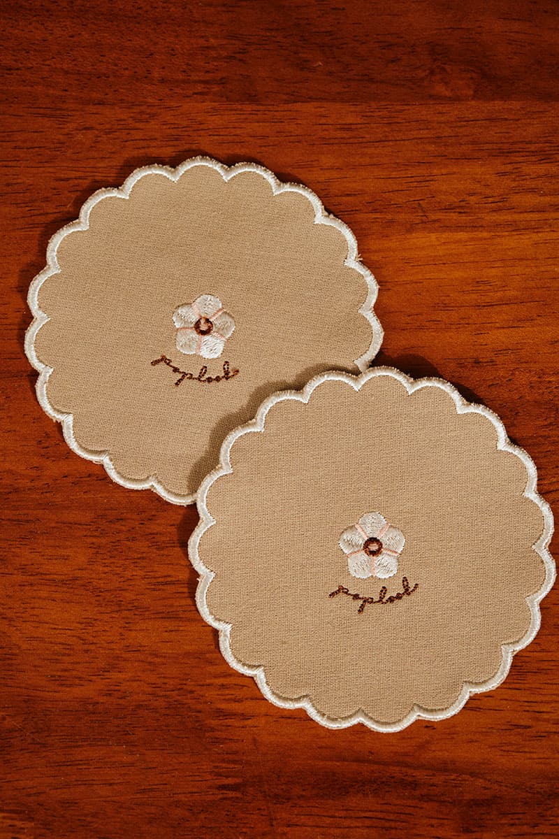 Adina Round Coaster Set - Khaki - Image 1