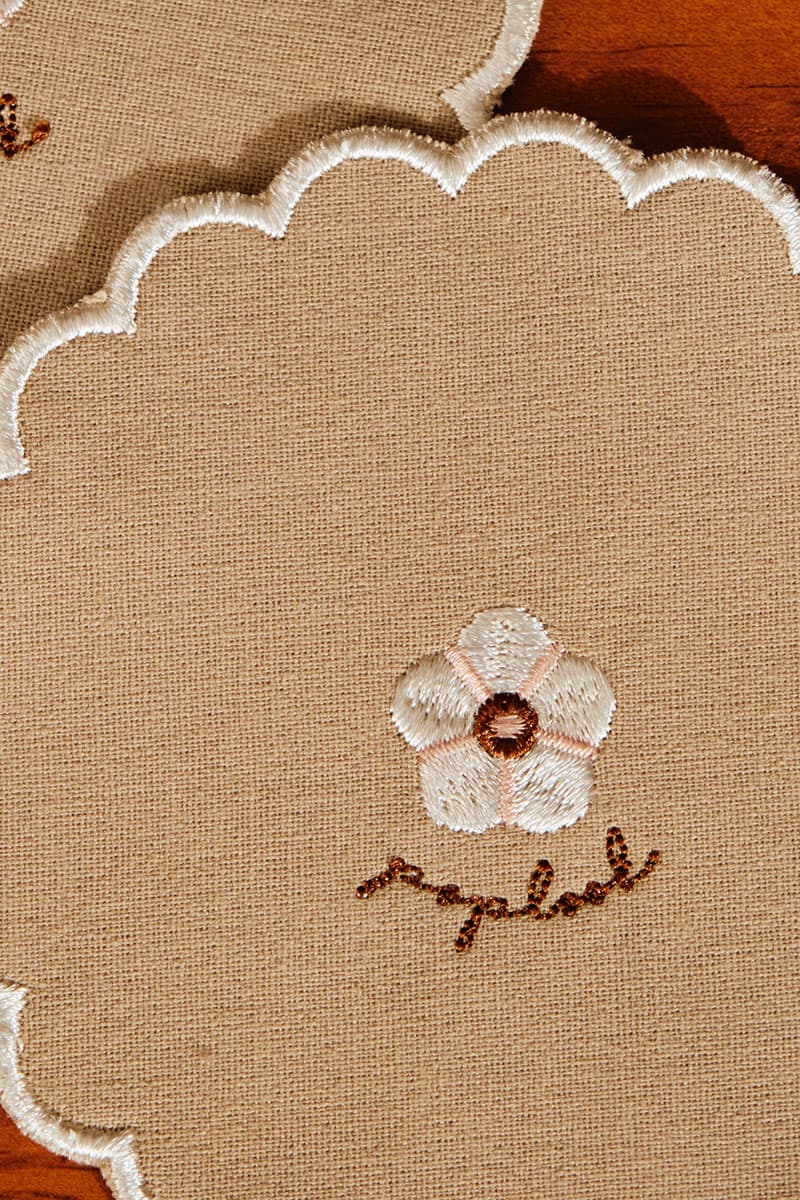 Adina Round Coaster Set - Khaki - Image 2