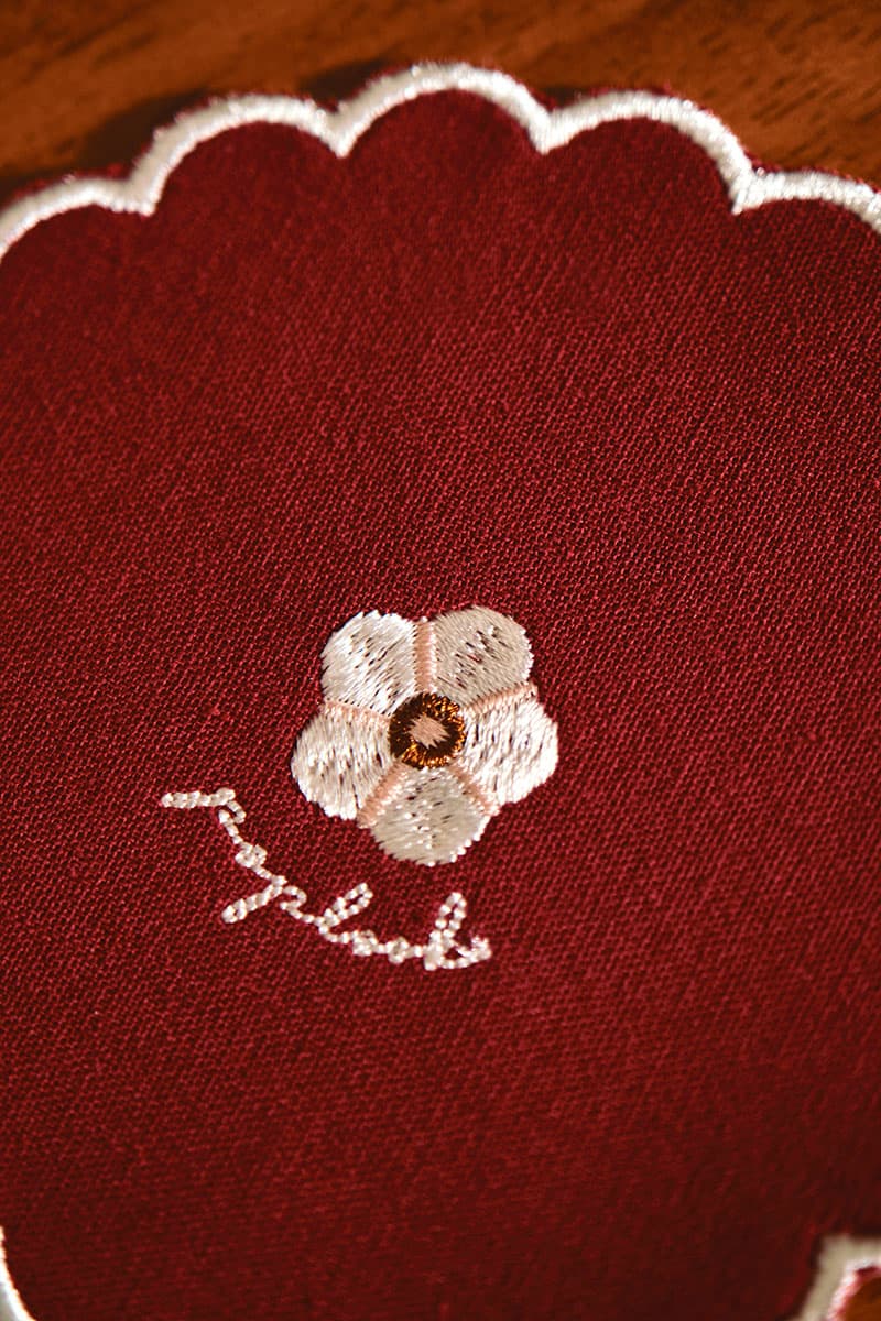 Adina Round Coaster Set - Maroon - Image 2