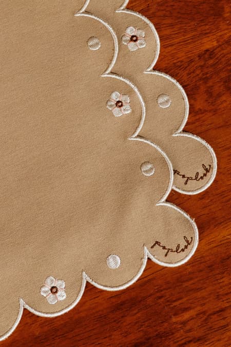 Sunny Scalloped Placemat Set - Khaki