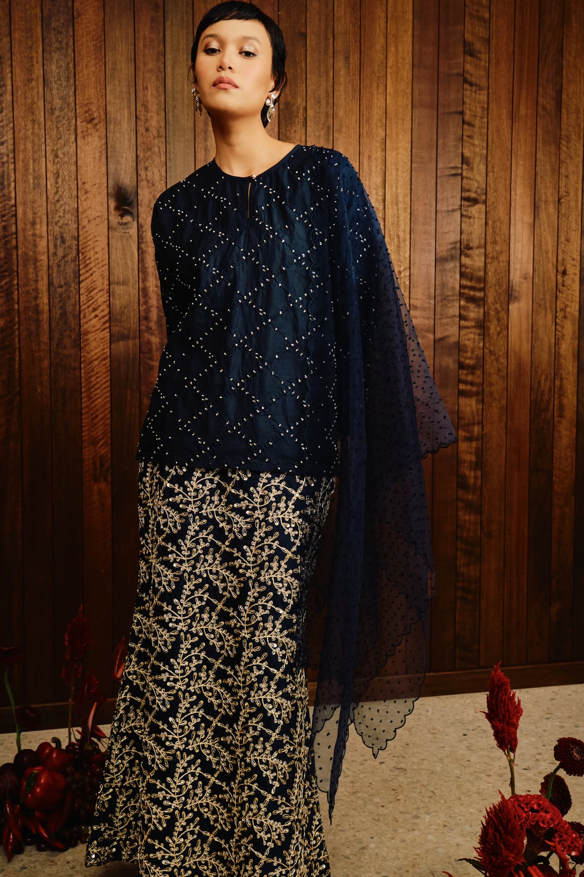 PRE-ORDER COTTON Marindra Blouse & Skirt - Eclipse - Image 7