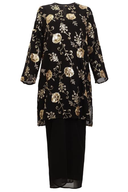 Salarinda Blouse & Skirt - Black