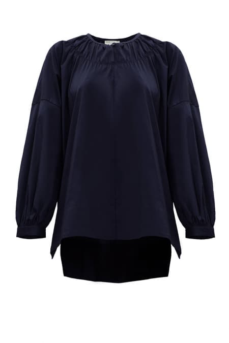 Daliah Drop Shoulder Blouse - Midnight Blue
