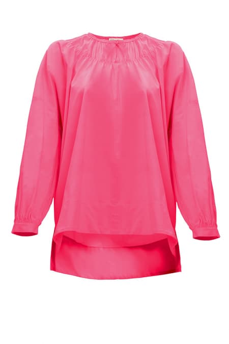 Daliah Drop Shoulder Blouse - Hibiscus