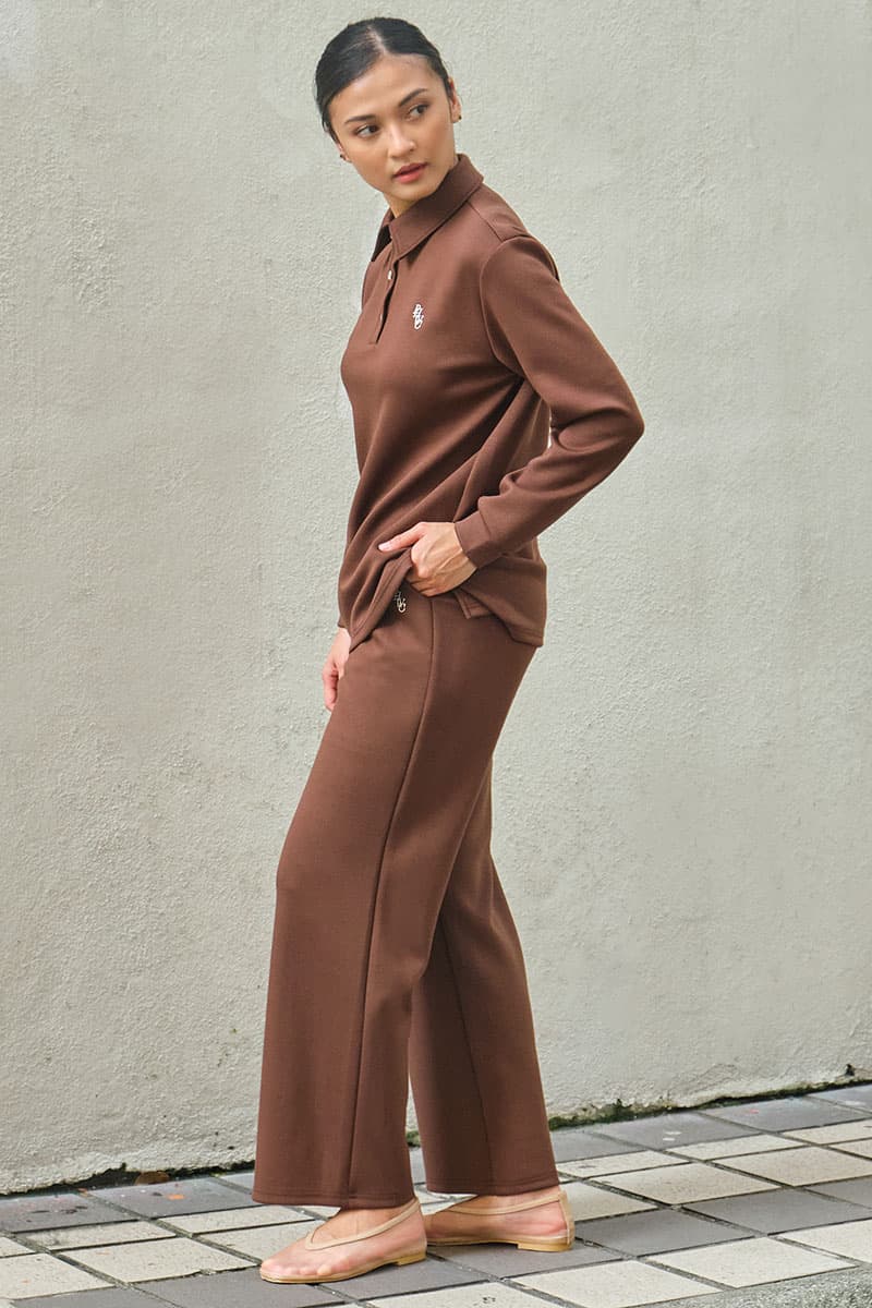 Victor Wide Legged Pants - Pinecone - Image 3