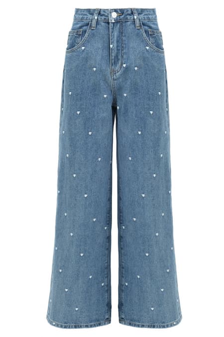COTTON Alexi Wide-Legged Jeans - Light Wash
