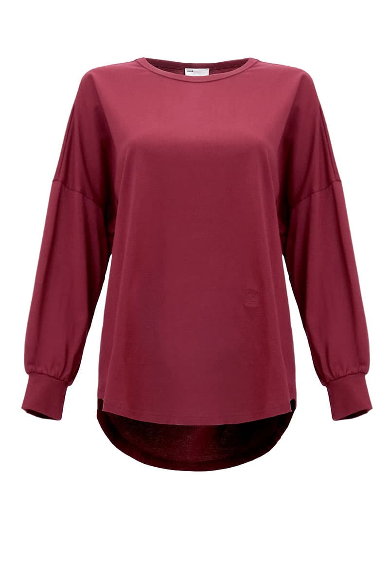 Kirsi Drop Shoulder Sweater 3.0 - Deep Rosewood - Image 2
