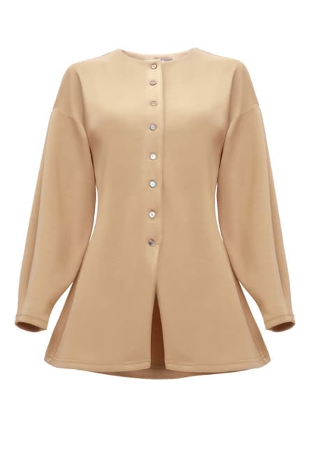 Elm Front Button Blouse - Camel