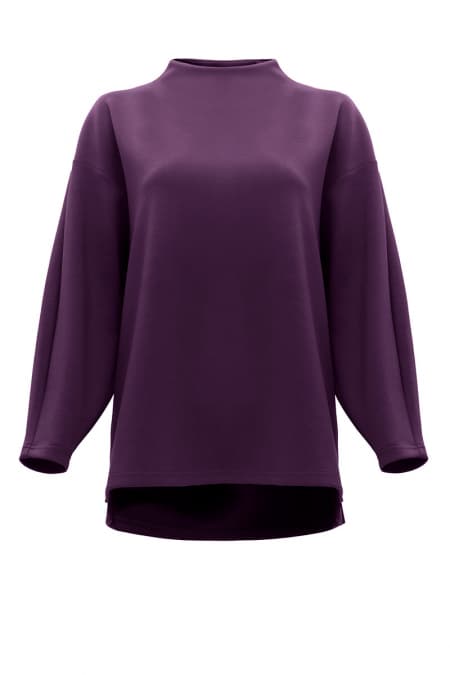 Denali High Neck Blouse 2.0 - Eggplant