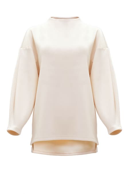 Denali High Neck Blouse 2.0 - Pearl