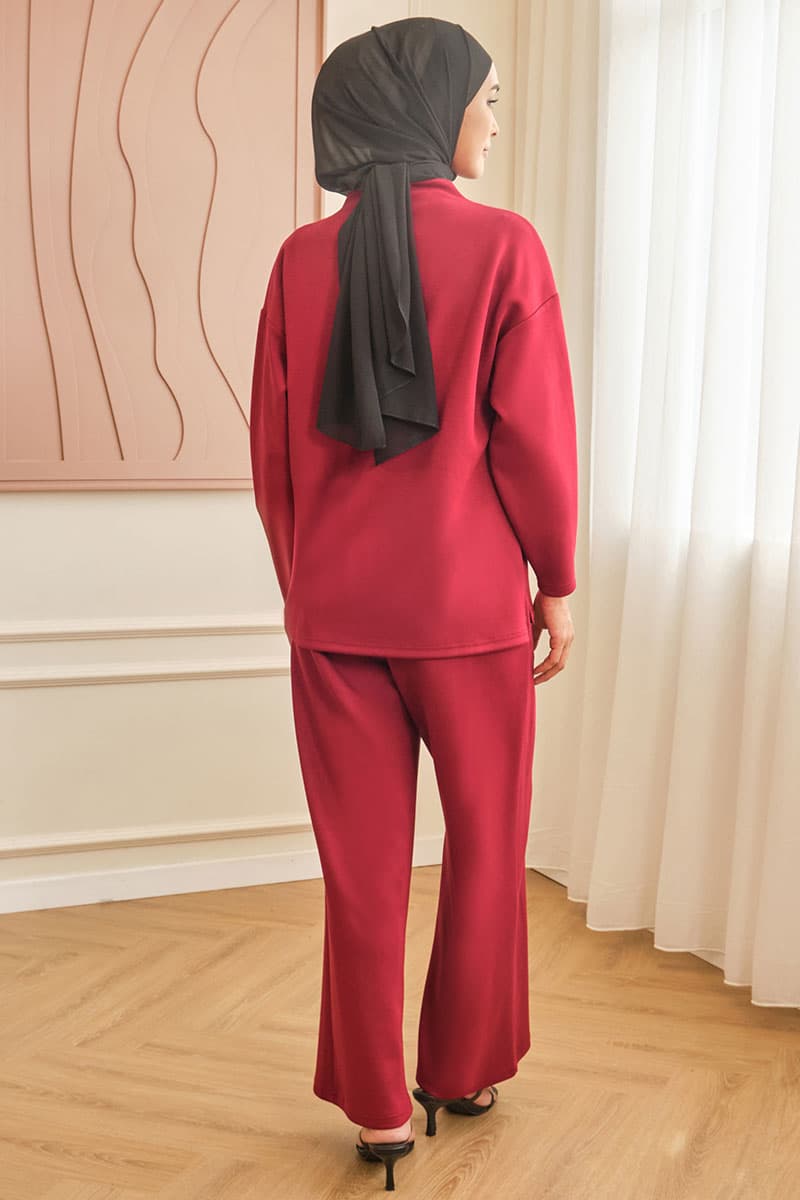 Canyon Wide Legged Pants - Deep Red - Image 4