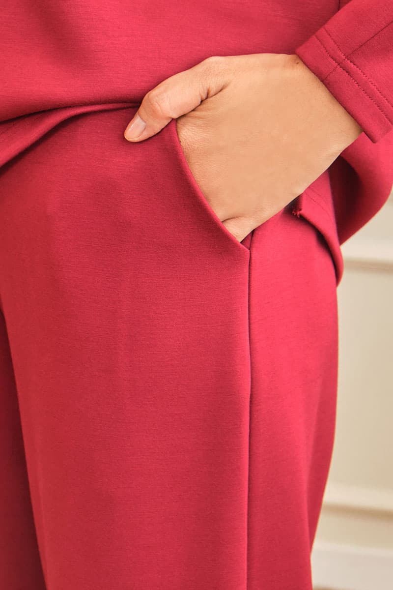 Canyon Wide Legged Pants - Deep Red - Image 5
