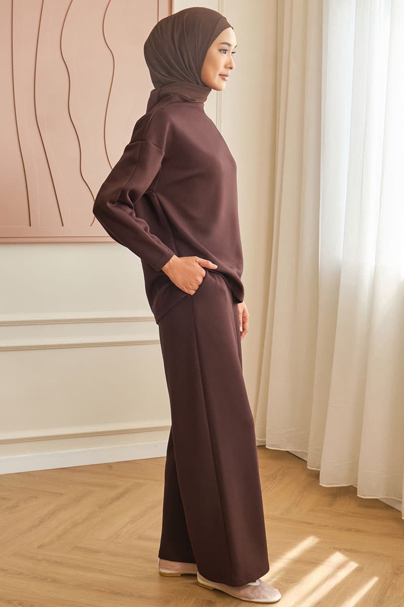 Canyon Wide Legged Pants - Dark Chestnut - Image 3
